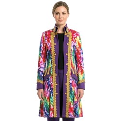 DEGUISEMENT VESTE MULTICOLORE SUR FOND VIOLET LOYAL CIRQUE TAILLE XS