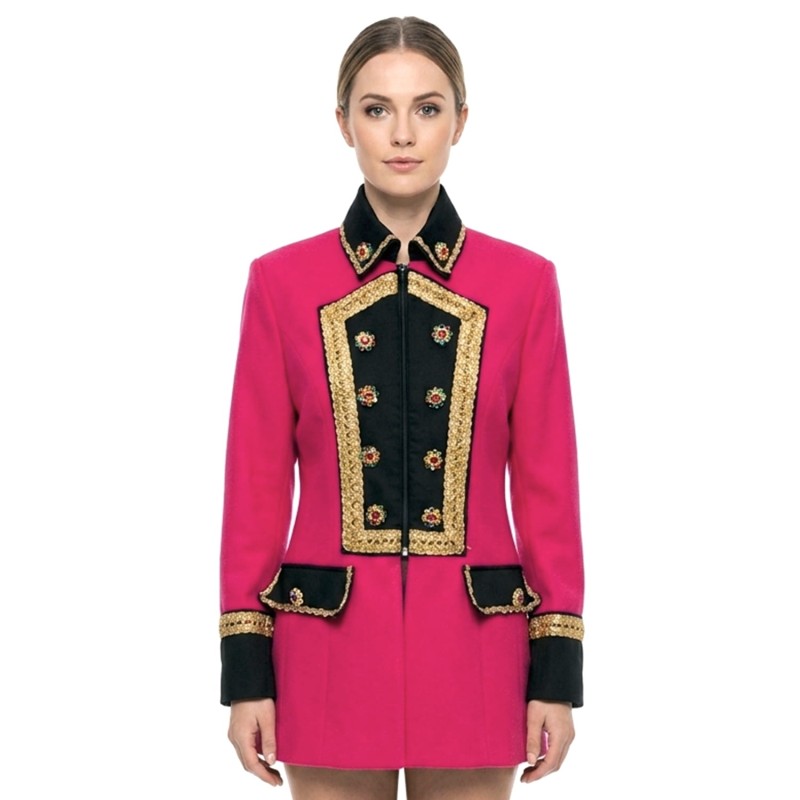 DEGUISEMENT VESTE SERGENT ROSE OU CIRQUE TAILLE XS