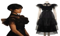 DEGUISEMENT FAMILLE ADAMS MERCREDI ROBE DE BAL TAILLE L