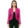 DEGUISEMENT VESTE A SEQUIN ROSE FUSCHIA DISCO FEMME TAILLE 38