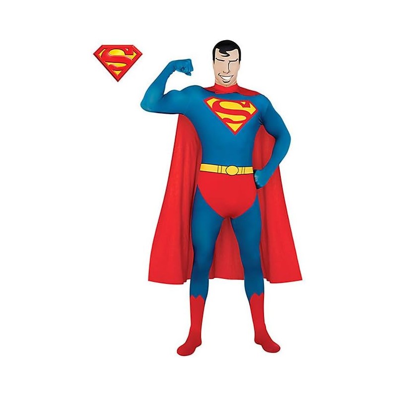 DEGUISEMENT SUPERMAN COLLE A LA PEAU TAILLE L
