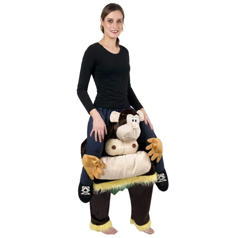 DEGUISEMENT ASSIS DESSUS OU A DOS DE SINGE TAILLE UNIQUE 