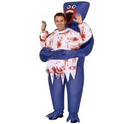 DEGUISEMENT MONSTRE BLEU WOOGIE GONFLABLE TAILLE UNIQUE ENFANT CHEMISE EN SANG