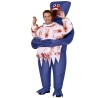 DEGUISEMENT MONSTRE BLEU WOOGIE GONFLABLE TAILLE UNIQUE ENFANT CHEMISE EN SANG