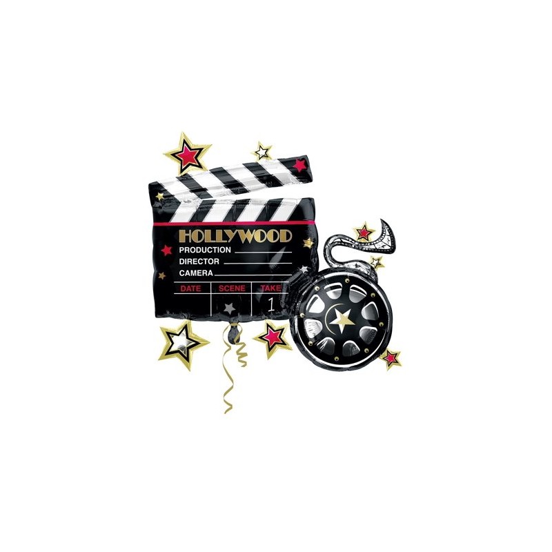 BALLON METALLIQUE HOLLYWOOD CLAPBOARD 73 X 76 CM