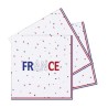 16 SERVIETTES FRANCE BLEU BLANC ROUGE 33 X 33 CM 