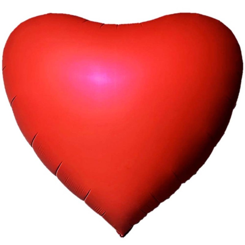 BALLON METALLIQUE GEANT COEUR RED OU ROUGE 140 CM