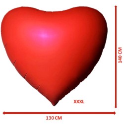 BALLON METALLIQUE GEANT COEUR RED OU ROUGE 140 CM