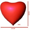 BALLON METALLIQUE GEANT COEUR RED OU ROUGE 140 CM