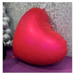 BALLON METALLIQUE GEANT COEUR RED OU ROUGE 140 CM