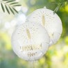 BALLON METALLIQUE COMMUNION BLANC ET OR EPI DE BLE 35 CM