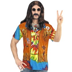 DEGUISEMENT T-SHIRT PEACE AND LOVE HOMME TAILLE M-L