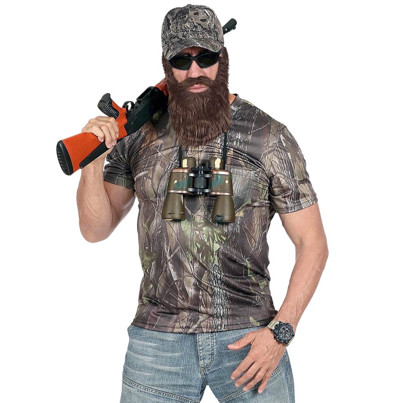 DEGUISEMENT TSHIRT ET CASQUETTE CAMOUFLAGE TAILLE XL
