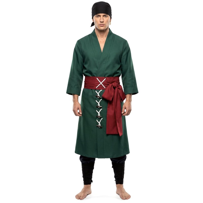 DEGUISEMENT RORONOA ZORO ONE PIECE VERT 2 ANS APRES TAILLE M