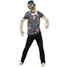 DEGUISEMENT ZOMBIE ECOLIER TEE-SHIRT TAILLE L