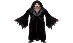 DEGUISEMENT LONGUE VESTE NOIRE/CHAINE GOTHIQUE HOMME TAILLE S