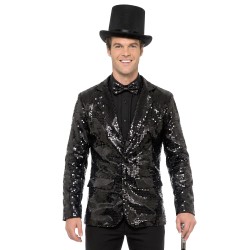 DEGUISEMENT VESTE PAILLETTE NOIR TAILLE M
