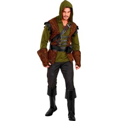 DEGUISEMENT ROBIN DES BOIS OU ARCHER VERT ET MARRON HOMME TAILLE L