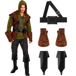 DEGUISEMENT ROBIN DES BOIS OU ARCHER VERT ET MARRON HOMME TAILLE S