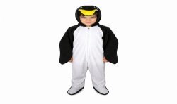 DEGUISEMENT PINGOUIN TAILLE 104 COMBINAISON A CAPUCHE