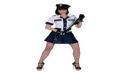 DEGUISEMENT ROBE POLICIERE BLEU/BLANC TAILLE 40/42