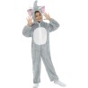 DEGUISEMENT ELEPHANT GRIS TAILLE 4-6 ANS COMBINAISON A CAPUCHE