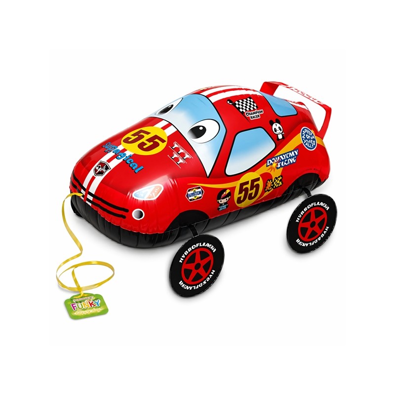 BALLON AIRWALKER VOITURE ROUGE 50 CM