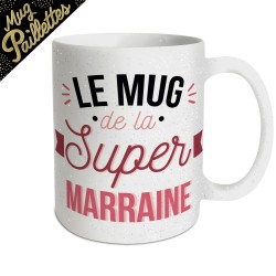 MUG PAILLETTES SUPER MARRAINE