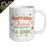 MUG PAILLETTES MARRAINE CHERIE QUE J'AIME A LA FOLIE