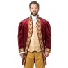 DEGUISEMENT MARQUIS BORDEAUX ET OR VELOURS TAILLE XL