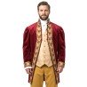 DEGUISEMENT MARQUIS BORDEAUX ET OR VELOURS TAILLE XL