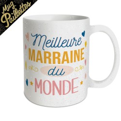 MUG PAILLETTES MEILLEURE MARRAINE DU MONDE