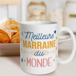 MUG PAILLETTES MEILLEURE MARRAINE DU MONDE