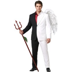 DEGUISEMENT MI ANGE /MI DEMON HOMME TAILLE M/L
