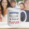 MUG PAILLETTES CERTIFIEE MEILLEURE BELLE MAMAN 