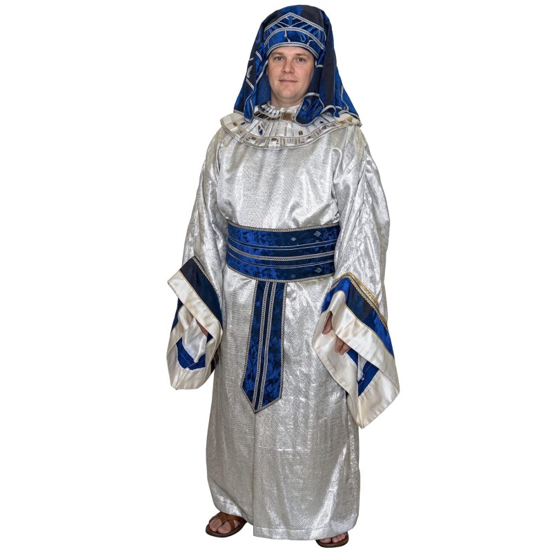 DEGUISEMENT PHARAON LUXE BLANC/BLEU/OR TAILLE 50