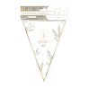 GUIRLANDE 10 FANIONS COMMUNIONAC BLANC ET OR 3 METRES 