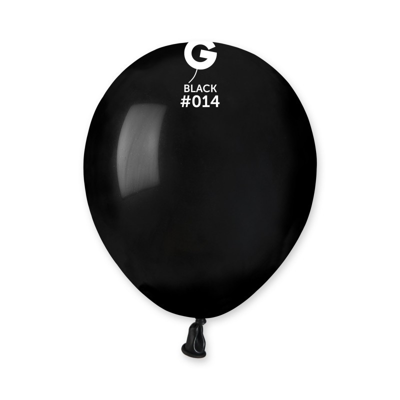 50 BALLONS NOIR BIO LATEX 13 CM 014