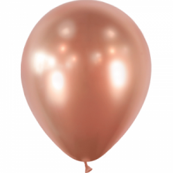 50 BALLONS BALLOONIA 30 CM ROSE GOLD BRILLANT EFFET MIRROIR