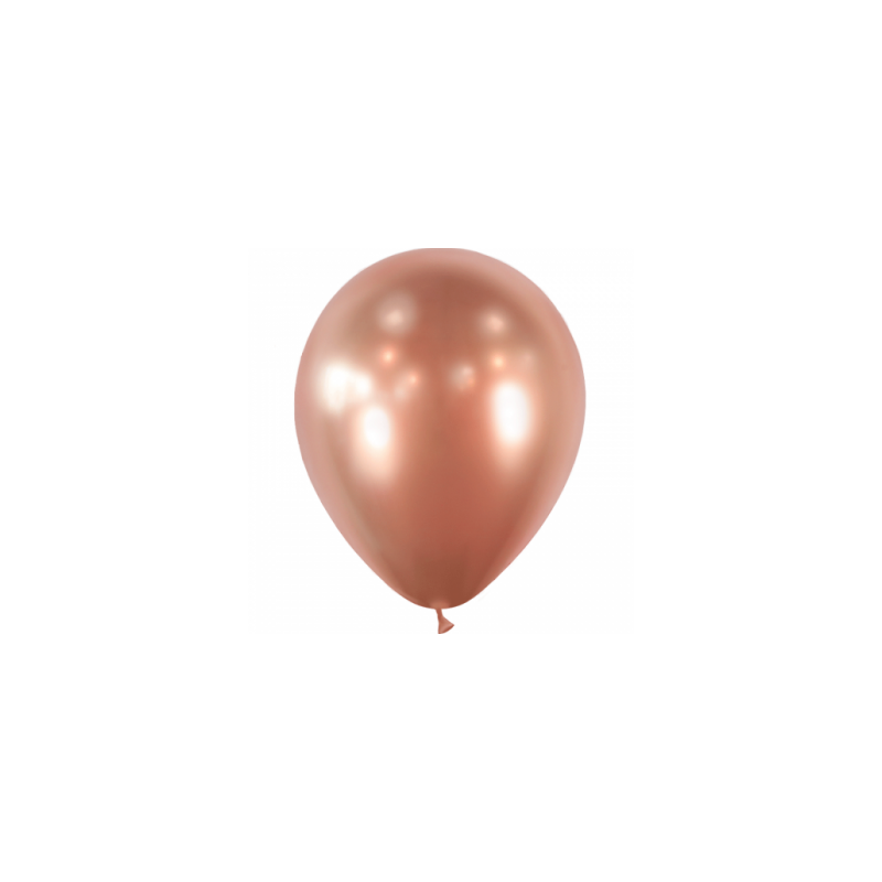 50 BALLONS BALLOONIA 30 CM ROSE GOLD BRILLANT EFFET MIRROIR