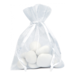 SACHET ORGANZA PAR 10 BLANC 7.5 X 10 CM