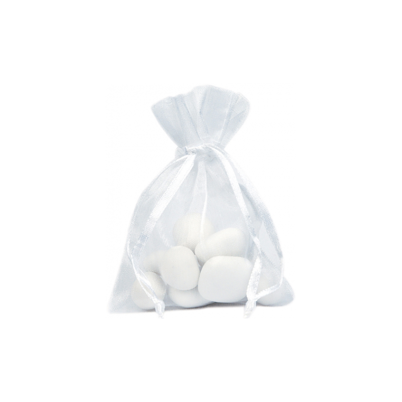 SACHET ORGANZA PAR 10 BLANC 7.5 X 10 CM