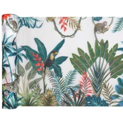 CHEMIN DE TABLE TROPICAL JAVA TOUCAN 30 CM X 5 M 