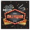 20 SERVIETTES PAPIER WELCOME TO HOLLYWOOD 33 X 33 CM