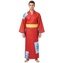 DEGUISEMENT LUFFY ONE PIECE KIMONO ORANGE TAILLE XXL