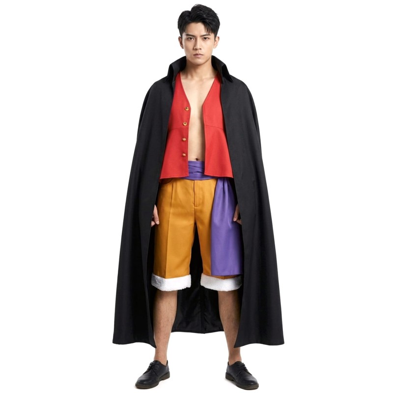DEGUISEMENT LUFFY ONE PIECE SHORT ORANGE TAILLE L