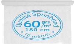 NAPPE SPUNBOND BLANC EN ROULEAU 1,80 M X 10 M