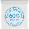 NAPPE SPUNBOND BLANC EN ROULEAU 1,80 M X 10 M