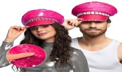 CASQUETTE SEQUIN ROSE SANDY CANDY