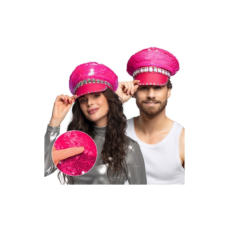CASQUETTE SEQUIN ROSE SANDY CANDY